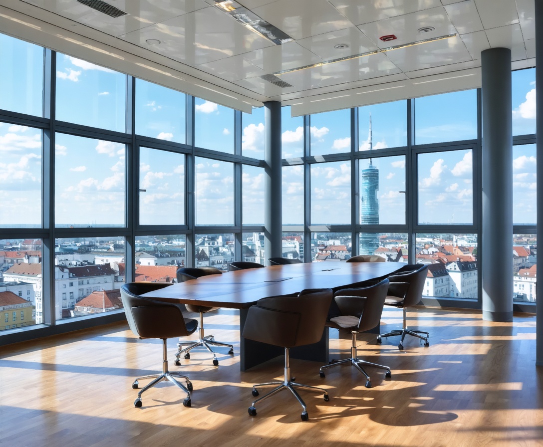 Moderné kancelárske priestory v Bratislave s výhľadom na Nivy Tower